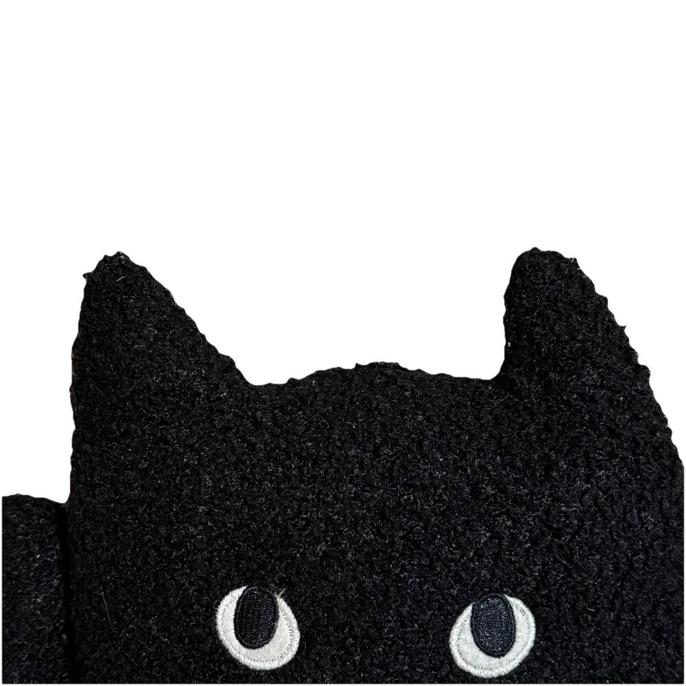 Target Bullseye Playground Halloween 2024 Black Sherpa Cat Decorative Pillow - Picture 2 of 4